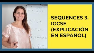 SEQUENCES 3 Nth term anb IGCSE EXPLICACIÓN EN ESPAÑOL [upl. by Mayberry]