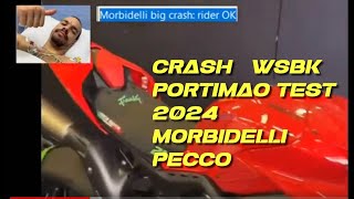 redflag morbidelli alami crash di test WSBK POrtimao 2024 di sesi sore peccobagnaia crash juga [upl. by Bozovich]