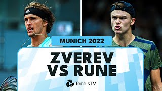 Alexander Zverev vs Holger Rune FirstEver Meeting  Munich 2022 Extended Highlights [upl. by Michale]