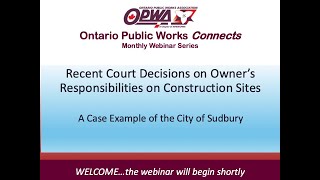 Recent Court Decisions on Owners Responsibilities on Construction Sites [upl. by Ailiec]