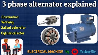 3 phase alternatorsynchronous generator explained in hindi [upl. by Luanne]