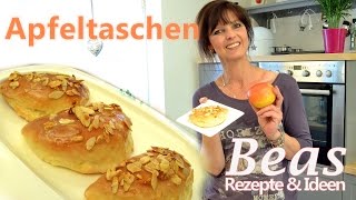 Apfeltaschen Rezept  ApfelMandel Füllung im Hefeteig backen  Apfeltaschen ohne Blätterteig [upl. by Zrike]