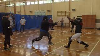 UMHA longsword tournament 2020 Bout 9 Josh vs Patrick [upl. by Lyda]