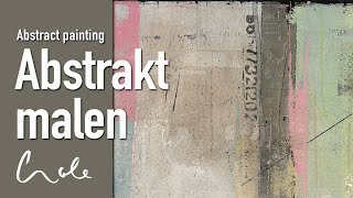 Kreativ moderne Art Technik Mixed Media mit Acryl acrylicpainting [upl. by Elbam]