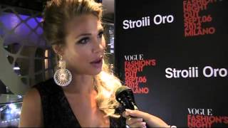 Intervista a Ilary Blasi testimonial di Stroili Oro  Vogue Fashions Night Out [upl. by Lerak826]