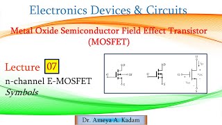 Lect 07 nChannel Enhancement MOSFET Symbol [upl. by Hitoshi]