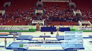 MAIOR Ingrid BRA  2018 Trampoline Worlds St Petersburg RUS  Qualification Trampoline R2 [upl. by Ibur14]