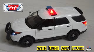 Motor Max Police Interceptor with light and sound 118 scale Unboxing Review [upl. by Adnuhs]