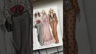 Valentino spring 2025 рисованиеонлайн painting watercolor fashionillustration [upl. by Ramiah]