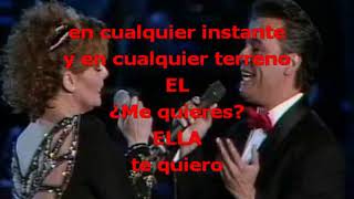 JUAN GABRIEL Y ROCIO DURCAL EL DESTINO con letra [upl. by Viridis413]