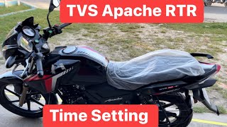 যে ভাবে APACHE RTR 160 গাড়ির সময় সেট কবেন  APACHE RTR 160 TIME SETTING  Ovi vlogs [upl. by Eiddal532]