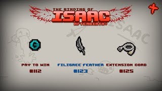 Binding of Isaac Afterbirth Item guide  Pay To Win Filigree Feather Extension Cord [upl. by Yelha]