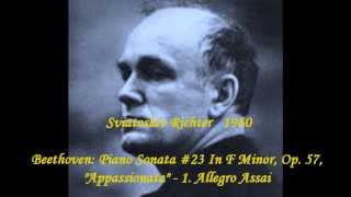 Sviatoslav Richter Beethoven Piano Sonata 23 In F Minor Op 57 quotAppassionataquot [upl. by Allenrad]