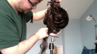 TUTORIAL  Sewing Hair Into A Wig [upl. by Llevart]