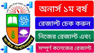 অনার্স ১ম বর্ষ পরীক্ষার রেজাল্ট দেখার নিয়ম  how to check nu result  how to check nu result 2024 [upl. by Natal]