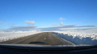 Departing the Nordkapp Norway along the desolate snowy landscape roads [upl. by Walt]