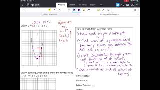 Graphing from Intercept Form Working backwards through the growth rate [upl. by Dorn143]