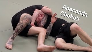 The Anaconda Choke from Front Quarters Position NoGi BTT Portland [upl. by Esereht]