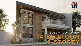 HOUSE DESIGN 4 Bedroom  2 Storey  Walkthrough Animation [upl. by Ahcire351]