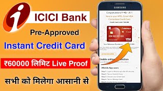 ICICI Bank PreApproved Insta Credit Card Apply Online 😍  how to apply icici bank credit card [upl. by Annekcm]