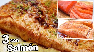 3 FORMAS INCREIBLES DE COCINAR SALMÓN 🍣😋 FÁCILES y RÁPIDAS LAS 3 MEJORES recetas [upl. by Yanat497]