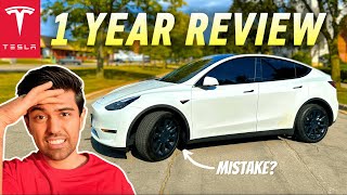 Tesla Model Y Brutally HONEST 1 Year Review [upl. by Leizahaj679]