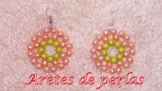 Aretes círculo con perlas  Bisutería Fina Tutorial paso a paso [upl. by Idette]