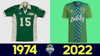 The Evolution of Seattle Sounders Kit 202223  All Seattle Sounders Jerseys in History 2022 2223 [upl. by Eicrad303]