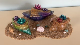 Sea Shell Planters  These are so cute [upl. by Whalen616]