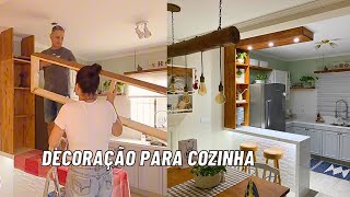 COMO FIZEMOS UMA DECORAÇÃO LINDA PARA COZINHA SEM GASTAR MUITO [upl. by Burr]