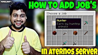 How To Add Jobs in Aternos Server  How To Add Jobs Plugin in Aternos  PicoJobs Plugin [upl. by Marcus]