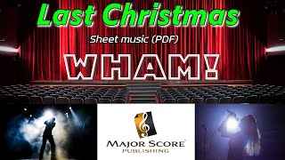 Wham  Last Christmas George Michael  Sheet Music  Vocal Chart  Band arrangement [upl. by Hillard]