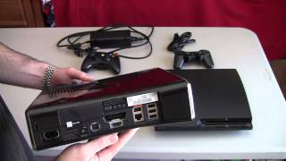 Xbox 360 Slim Vs PS3 Slim  HD 1080P [upl. by Aneryc]