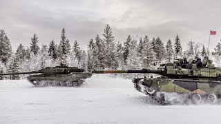 Presentasjon av koreanske Hyundai Rotem K2 Black Panther og tyske Leopard 2A7 [upl. by Lorianne44]