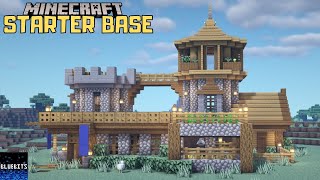 Minecraft Tutorial  How to Build an Ultimate Starter Base [upl. by Lessirg]