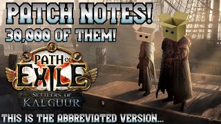 Settlers of Kalguur 325 Patch Notes  Just the Highlights  Path of Exile [upl. by Ahsini]