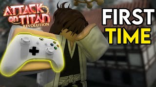 So I tried to Beat Supremacy on controller in Attack On Titan Revolution Roblox [upl. by Arnelle]