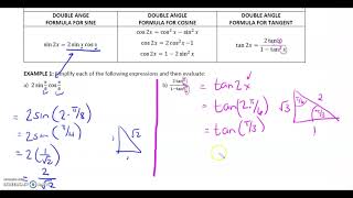 MHF4U 73 Double Angle Formulas [upl. by Nohtanoj]