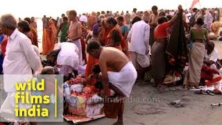 Dressing up after the holy bath Gangasagar mela [upl. by Ideih]