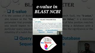 understanding Evalue in BLAST Ncbi  bioinformatics BLAST E VALUE [upl. by Llenrap]