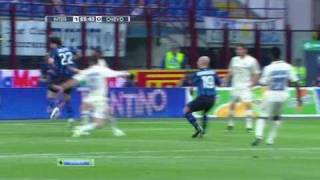 Gol di Cambiasso  Inter vs Chievo 20 [upl. by Hedelman]