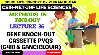 Gene Knockout Cassette PYQs G418 amp Ganciclovir  Methods in Biology [upl. by Ayr]