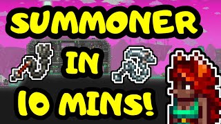 SUMMONER IN 10 MINUTES Terraria 14 Expert Summoner Progression Guide Summoner Loadout Guide [upl. by Baiss]