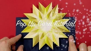 Last Minute Christmas Pop Up Card Tutorial [upl. by Nelloc]