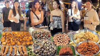 VERY Wonderful Cambodian Street Food at Night Market  Delicious Fried Rice Grilled Beef amp More [upl. by Ennovad786]