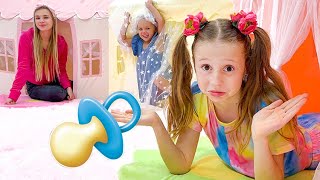 Nastya 24 Hours Baby Challenge and Other Fun Challenges for kids [upl. by Nifled]