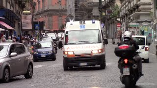 X12 COMPILATION Mezzi di Soccorso in emergenza a Napoli  Italian ambulance  police in emergency [upl. by Makell]