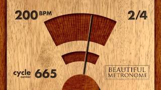 200 BPM 24 Wood Metronome HD [upl. by Trina]