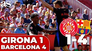 RESUMEN y GOLES GIRONA 1  BARCELONA 4 de LALIGA EA SPORTS  Sonidos de Carrusel Deportivo [upl. by Cinda]