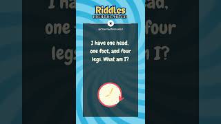 I have one head one foot and four legs What am I  riddles Lighthearted [upl. by Bettine]